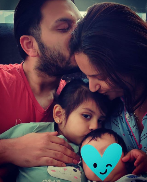 Dimpy Ganguly, Rohit Roy, Reanna Roy and Aryaan Roy